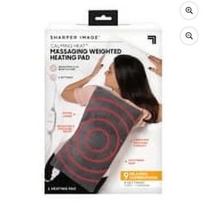 Sharper Image calming heat massaging weighted heating pad 6 settings NWOT